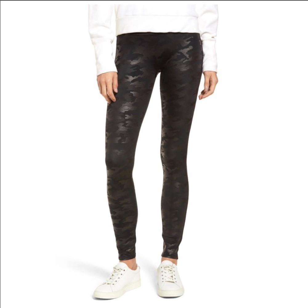 Spanx Faux Leather Camo Leggings - Picture 3 of 7